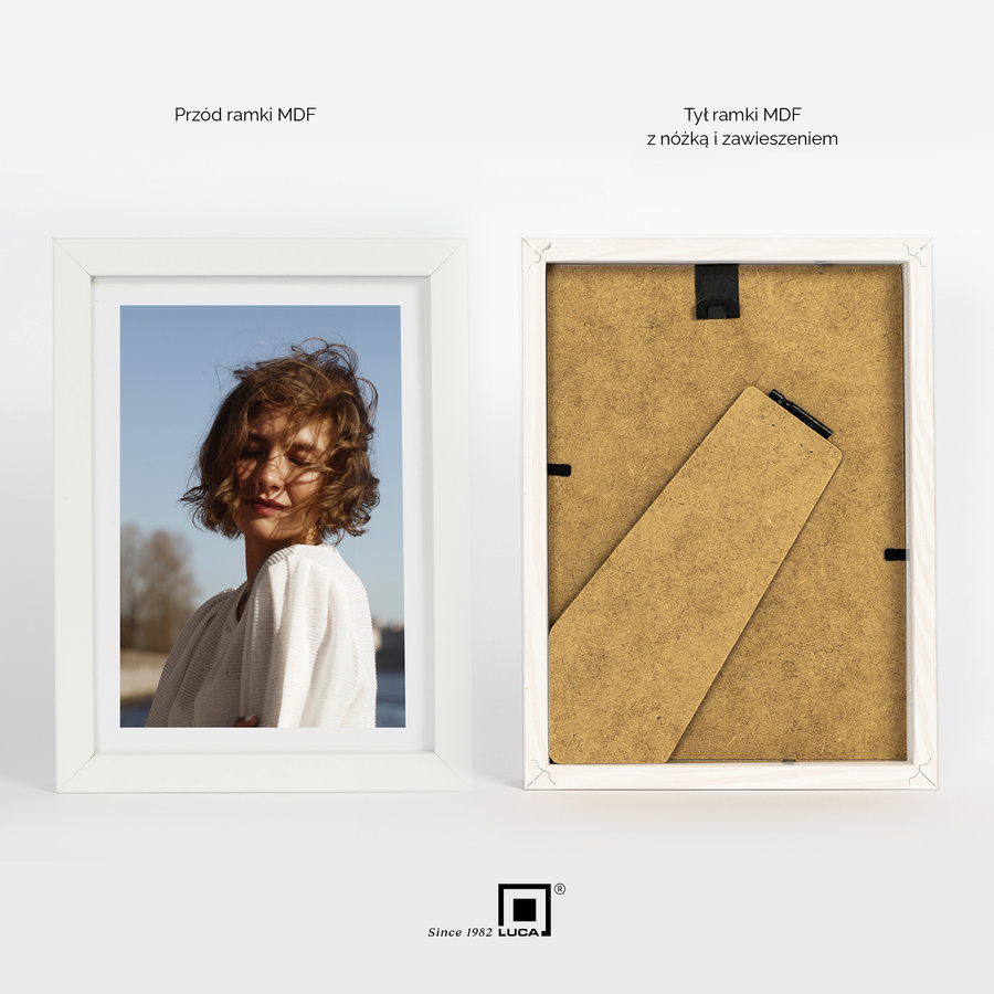 Zestaw 5 białych ramek na zdjęcia FDM 1 w rozmiarze 13x18 cm