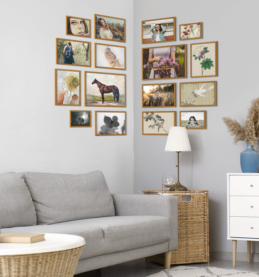 Zestaw brązowych ramek galeria HIT 33 GF0009-CORNER