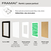 Ramka z passe partout na zdjęcia w rozmiarze 60x80 cm z okienkiem passe partout 50x70 cm