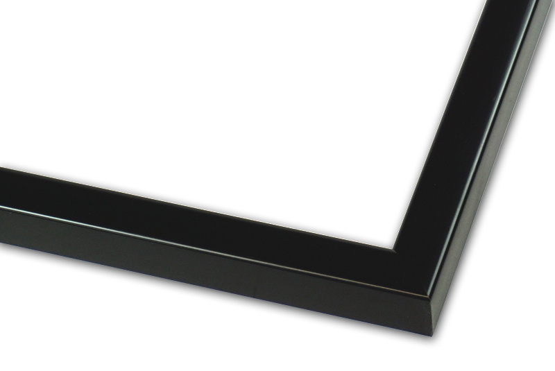 Rama do obrazów, zdjęć oraz plakatów na wymiar LUCA #1102. Nowoczesna wysoka, drewniana oprawa - sztab płaski, kolor czarny