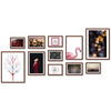 Galeria ścienna PINIA 3 GF0005. Zestaw brązowych ramek na ścianę