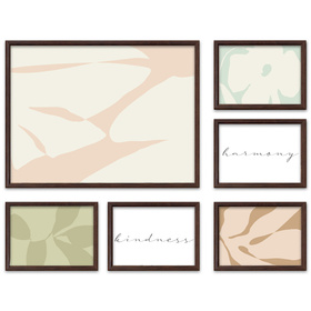 Galeria ścienna PRESTO 44 GF0002. Zestaw brązowych ramek na ścianę