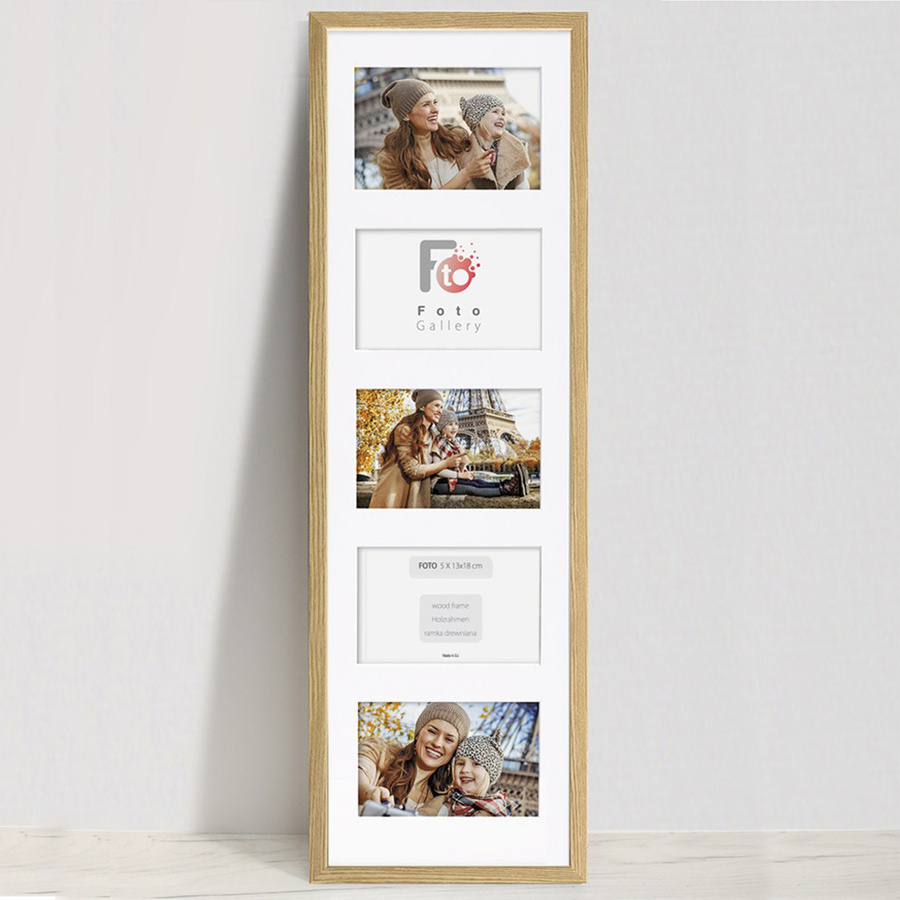 Ramka drewniana galeria passe-partout Natural 23x81 - kolor naturalne drewno