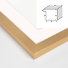 Ramka 70×100 cm w złotym kolorze z passe-partout przeznaczonym na zdjęcia 50×70 cm.