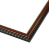 Rama do obrazów, zdjęć, rysunków na wymiar LUCA #1277. Klasyczna, profilowana drewniana oprawa - sztab kolor brązowy z pask