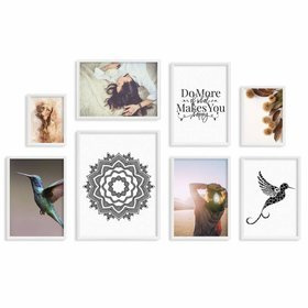 Zestaw białych ramek galeria 1 GF9 1x13x18 1x15x21 5x21x30 1x30x40