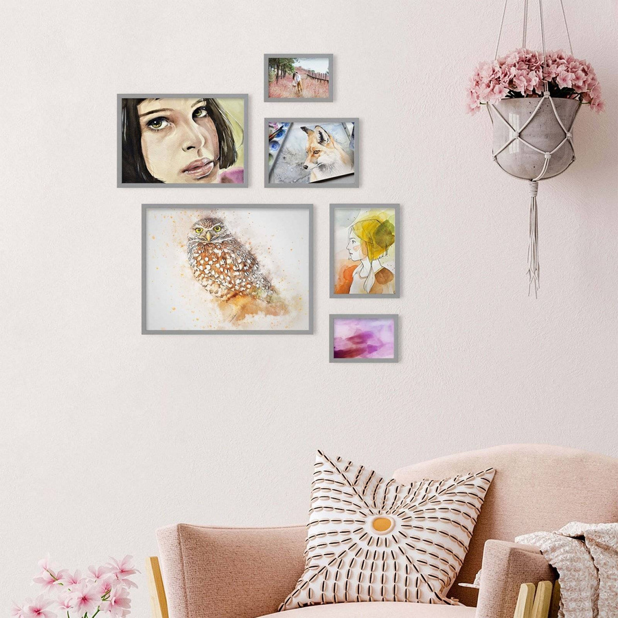 Zestaw szarych ramek galeria Pinia 05 GF0010