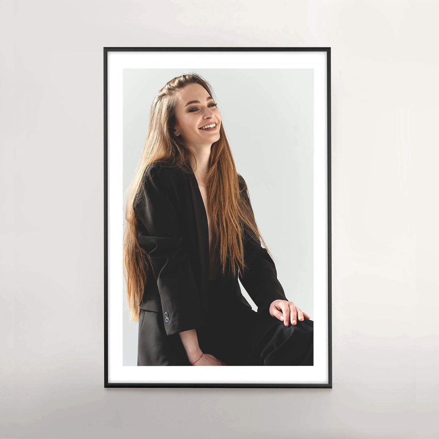 Ramka aluminiowa ROYALL 2 Czarna 62x93 cm