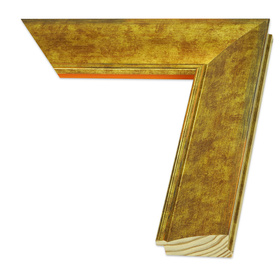 Rama do obrazów, zdjęć, plakatów oraz luster na wymiar LUCA #2349. Nowoczesna drewniana oprawa - sima, kolor złoty