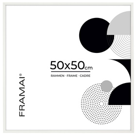 BIała ramka na zdjęcia  w rozmiarze 50x50 cm