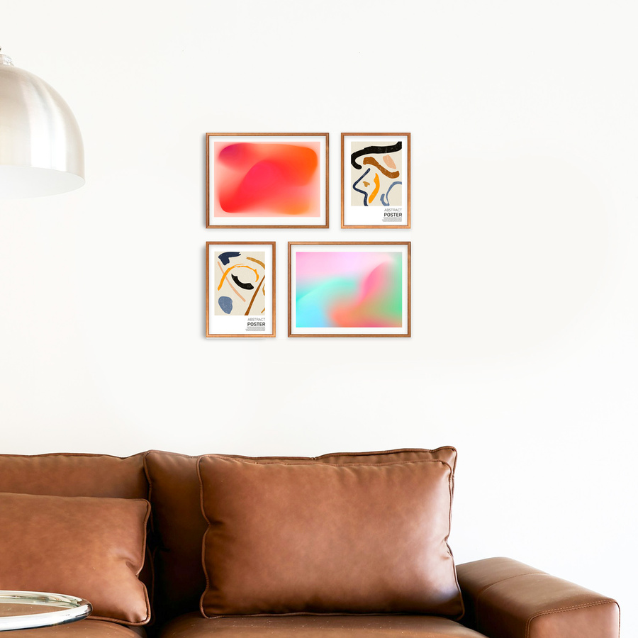 Galeria ścienna PRESTO 3 GF0003. Zestaw naturalnych ramek na ścianę