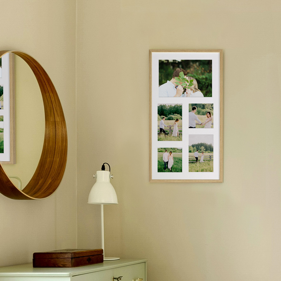 Ramka drewniana galeria passe-partout Natural 27x50 - kolor naturalne drewno