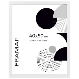 Biała ramka na zdjęcia  w rozmiarze 40x50 cm
