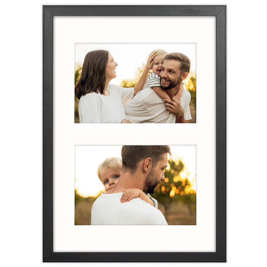 Foto galeria czarna 21x30 cm na 2 zdjęcia o wymiarach 10x15 cm