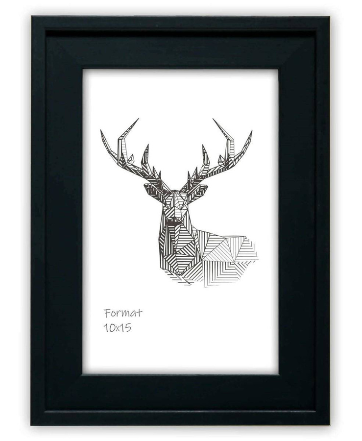 Ramka drewniana RIVOLI 2819, nowoczesna fotoramka na zdjęcia, plakaty lub rysunki - kolor czarny