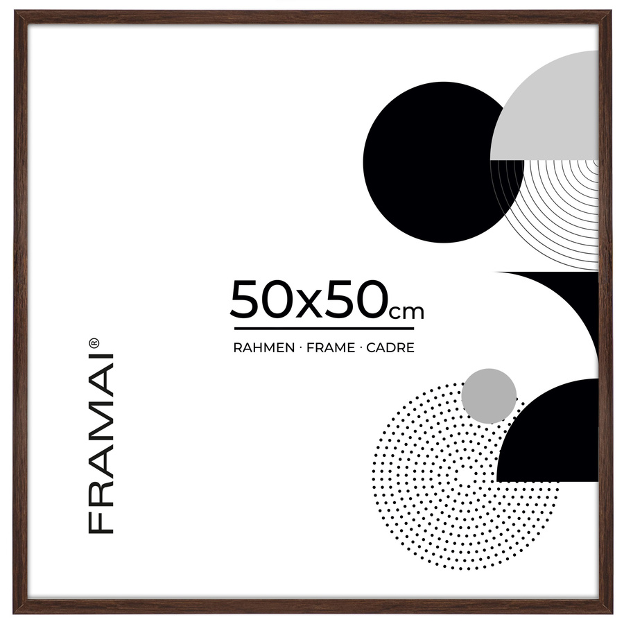 Ramka na zdjęcia w brązowym kolorze FDM 6 w rozmiarze 50x50 cm