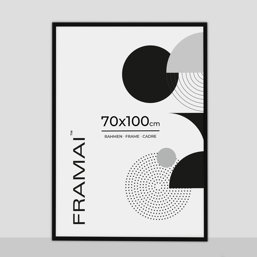 Czarna ramka na zdjęcia o rozmiarze 70x100 cm