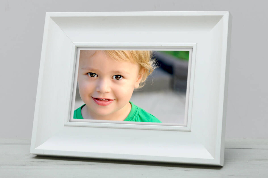 Ramka drewniana SALETTI 2125, klasyczna fotoramka na zdjęcia, plakaty lub obrazy - kolor biały