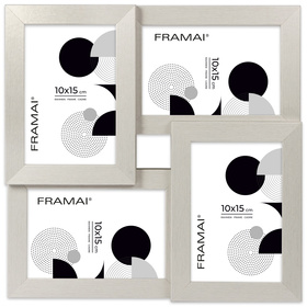 Multirama HEN SILVER zestaw ramek 4 X 10x15 cm czarna