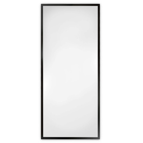 Lustro w ramie drewnianej czarny mat 60x140 cm