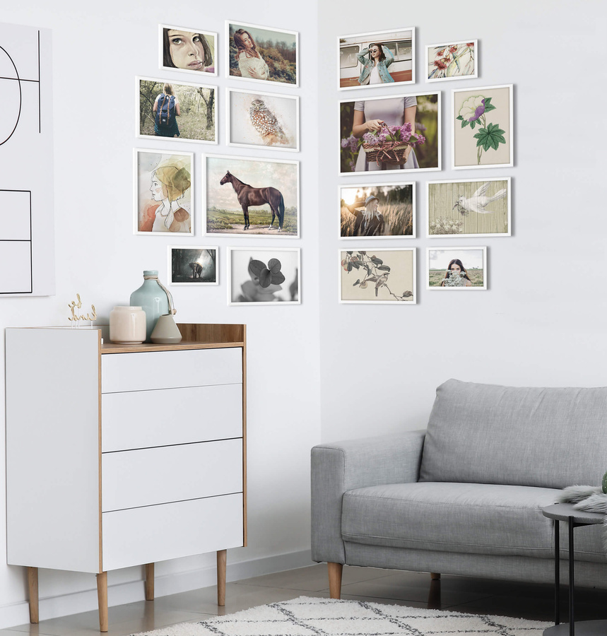 Zestaw białych ramek galeria HIT 01 GF0009-CORNER