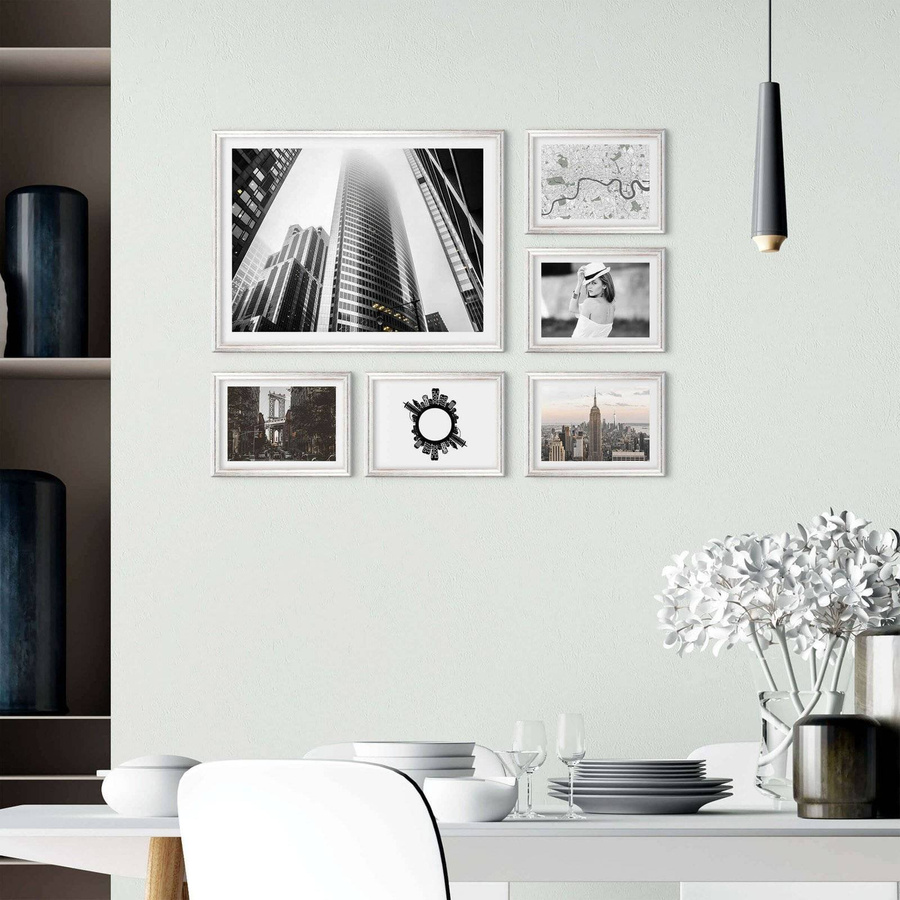 Zestaw srebrnych ramek galeria HIT 1 S GF0002