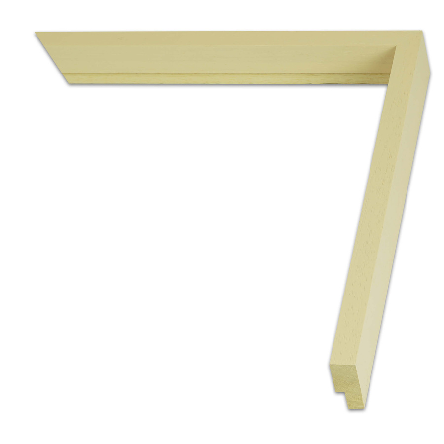 Rama do obrazów, zdięć oraz rysunków na wymiar LUCA #2351. Nowoczesna prosta, drewniana oprawa - panel pion, kolor kremowy