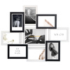 Multirama drewniana Black & White 91, zestaw ramek 8 X 10x15 cm, 1 X 13x18 cm - czarno-biała