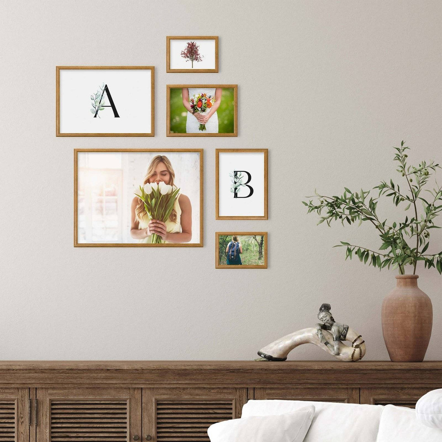 Zestaw dębowych ramek galeria 3 GF10 2x10x15 2x15x21 1x21x30 1x30x40