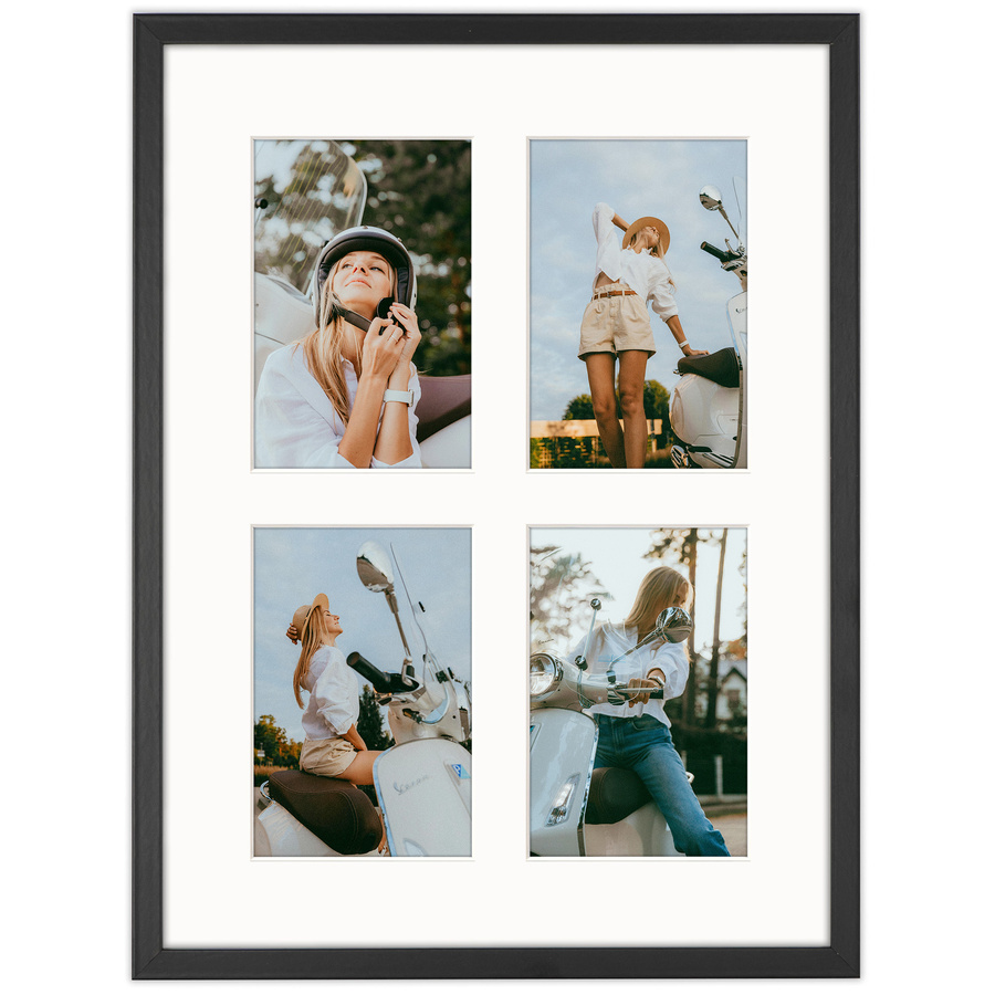 Foto galeria 30x40 cm na 4 zdjęcia o wymiarach 10x15 cm czarna