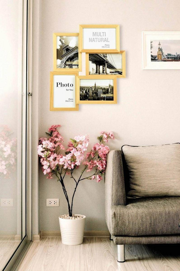 Multirama drewniana Natural 52, zestaw ramek 5 X 10x15 cm - naturalna