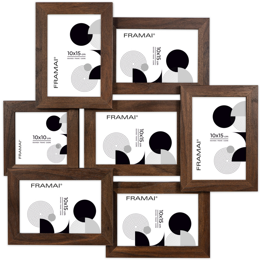 Multirama brązowa MULTI  HEN 4 na 7 zdjęć ramka na zdjęcia