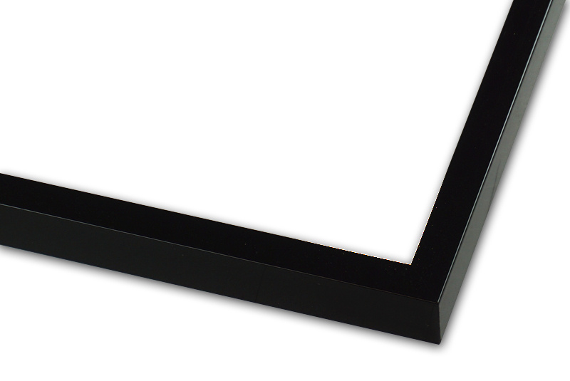 Rama do obrazów, zdjęć oraz plakatów na wymiar LUCA #1965. Wysoka nowoczesna, drewniana oprawa -kolor czarny lakier połysk