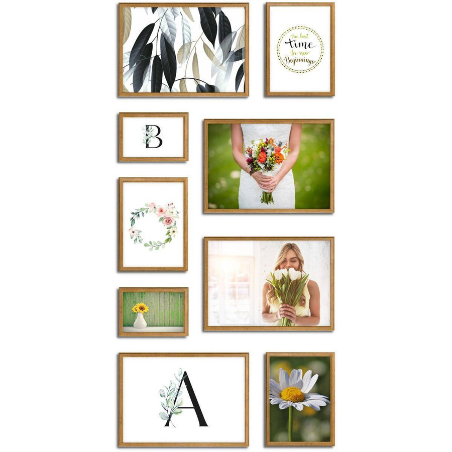 Galeria ścienna PRESTO 3 GF0004. Zestaw naturalnych ramek na ścianę