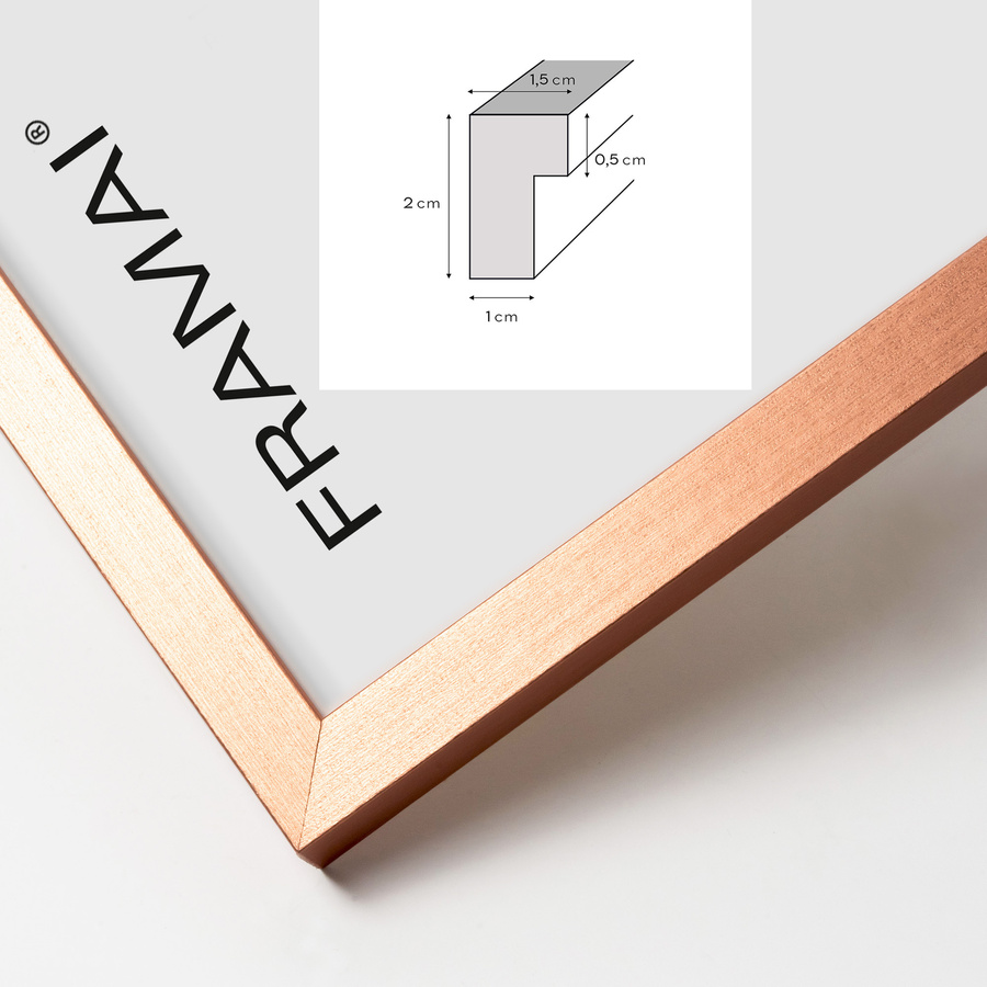 Miedziana ramka na zdjęcia LUX M w rozmiarze 40x60 cm