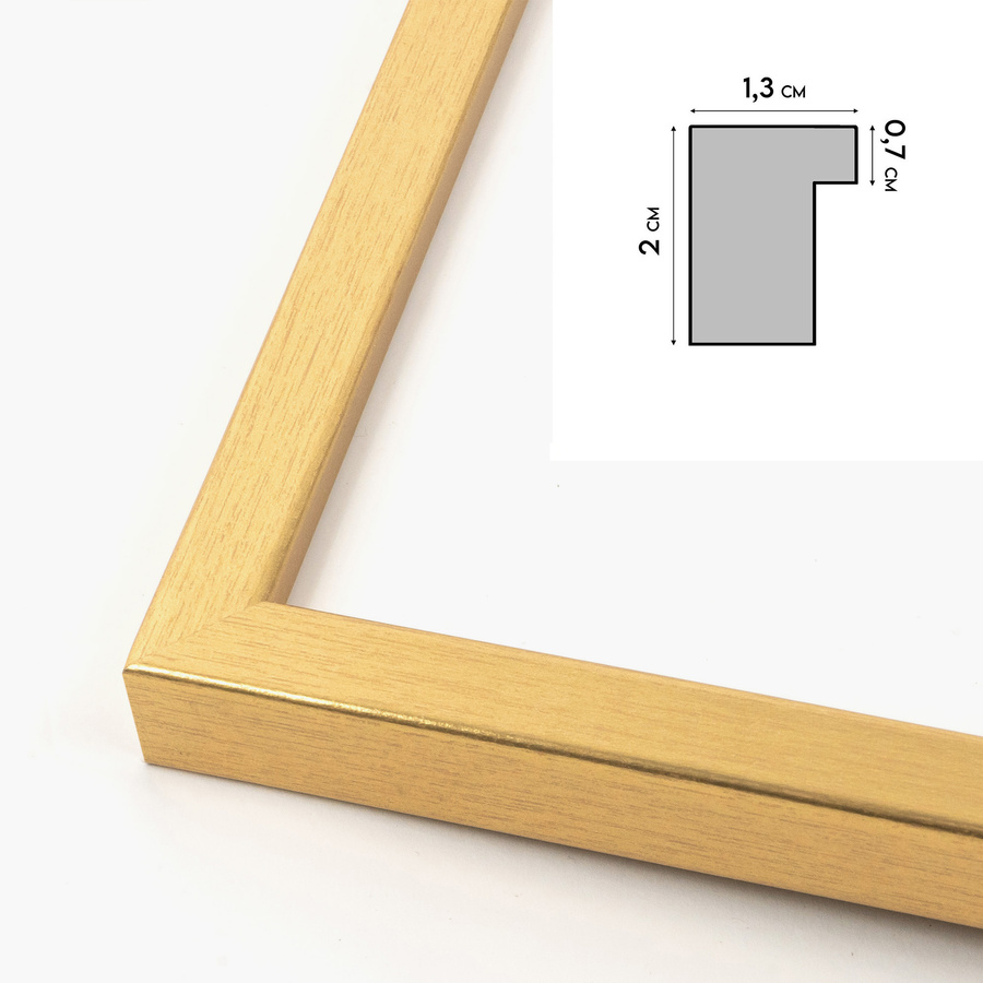 Złota ramka na zdjęcia KEA Z w rozmiarze 50x70 cm