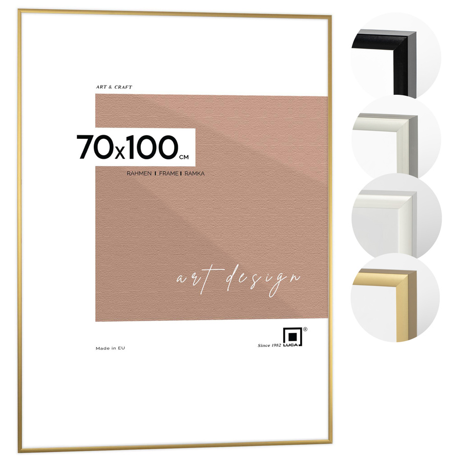 Ramka aluminiowa ROYALL Złota 70x100 cm