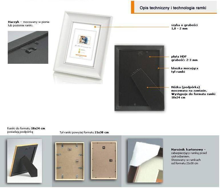 Ramka drewniana SALETTI 2125, klasyczna fotoramka na zdjęcia, plakaty lub obrazy - kolor biały