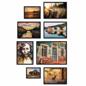 Zestaw czarnych ramek galeria Pinia 2 GF0009