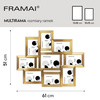 Multirama w  złotym kolorze MULTI  HEN Z na 9 zdjęć ramka na zdjęcia