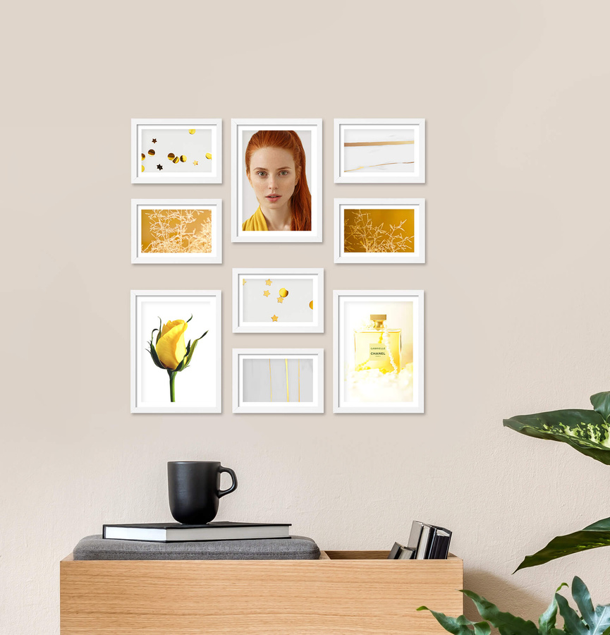 Zestaw ramek PINIA 1 GF0027 - galeria ramek na 9 zdjęć