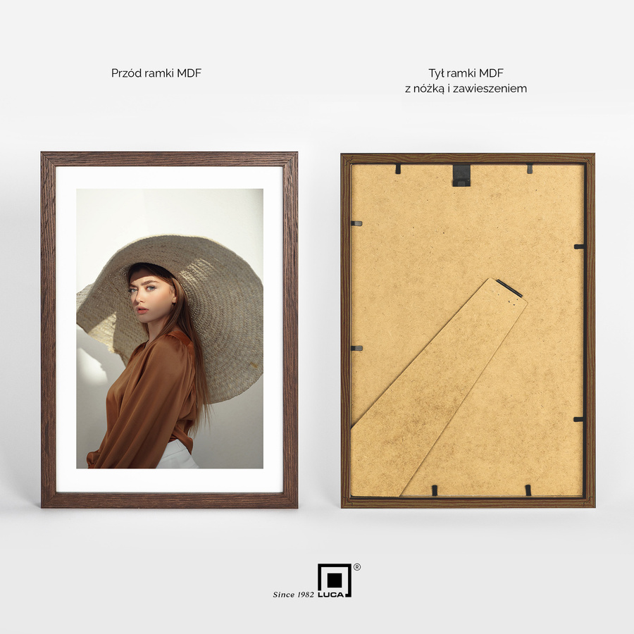 Zestaw 5 brązowych ramek na zdjęcia FDM 6 w rozmiarze 21x30 cm