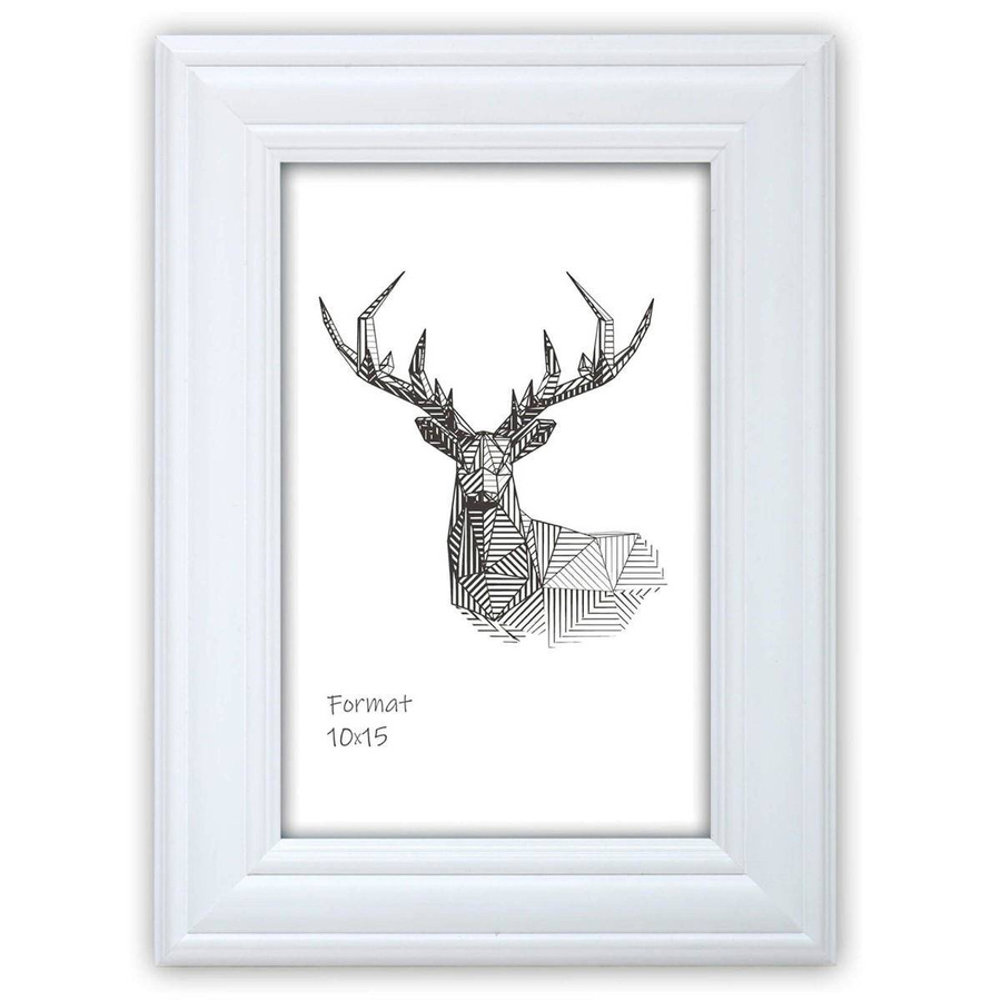 Ramka drewniana BARI 2779, szlachetna i trwała fotoramka na zdjęcia, plakaty lub obrazy - kolor biały