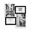 Multirama drewniana Black & White 44, zestaw ramek 2 X 10x15 cm, 2 X 15x21 cm - czarno-biała
