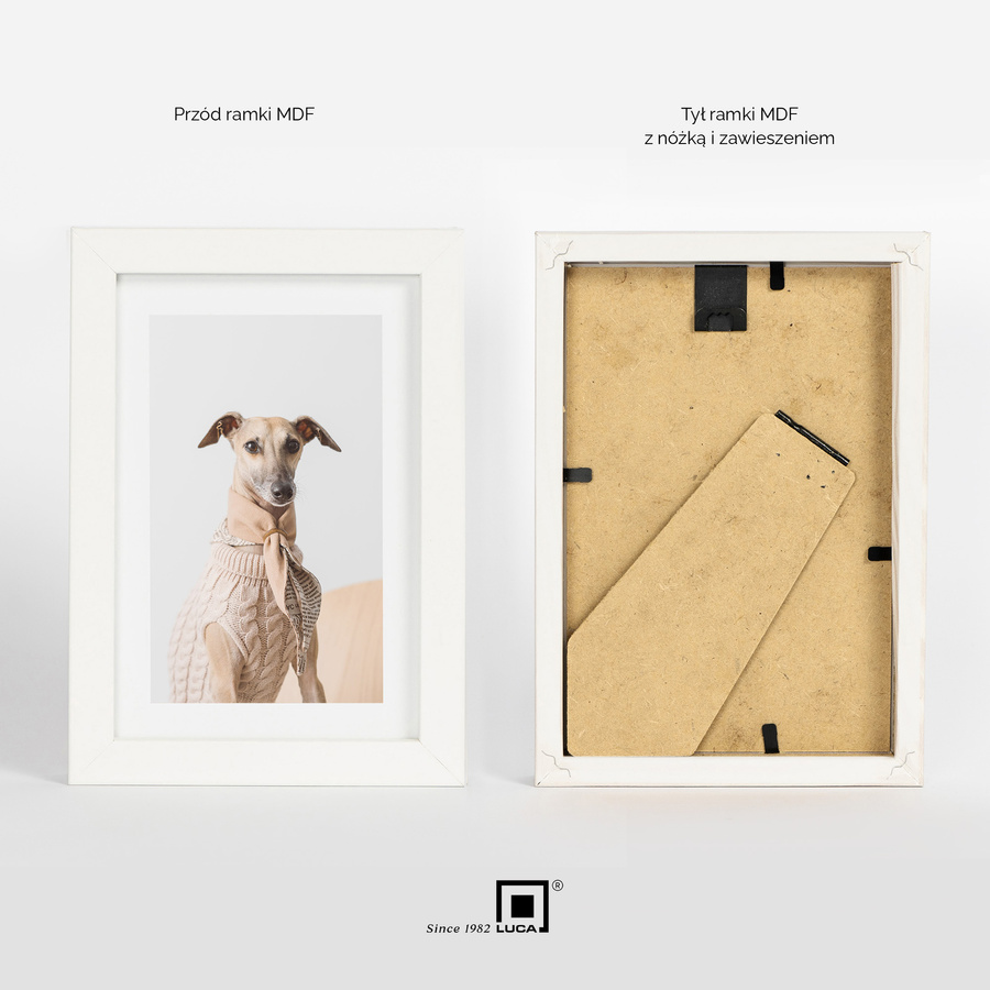 Zestaw 5 białych ramek na zdjęcia FDM 1 w rozmiarze 10x15 cm