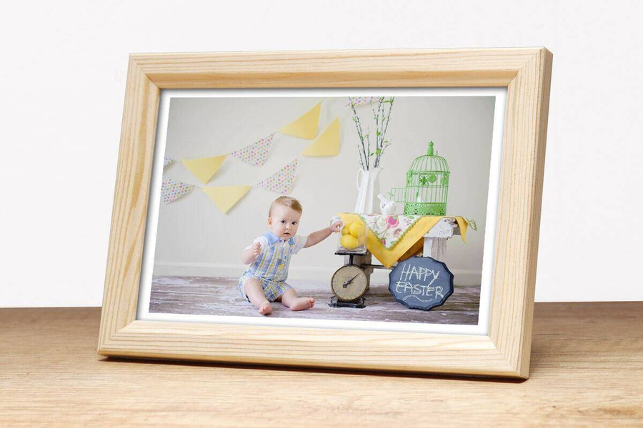 Ramka z drewna surowego CRUDO 1701, prosta i naturalna fotoramka na zdjęcia, plakaty lub rysunki