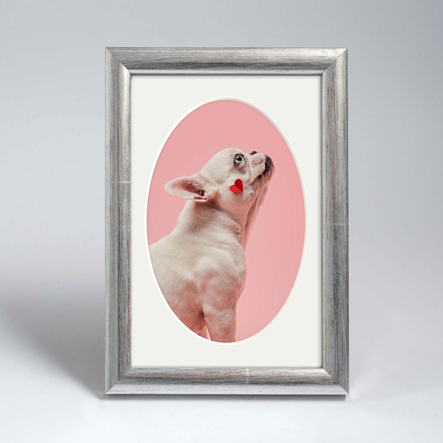 Passe partout 40x50 (24x30) OWAL SZARY - STONE - LUCA Q5304