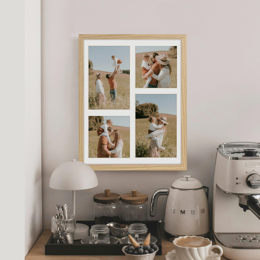 Foto galeria 24x30 cm na 4 zdjęcia o wymiarach 10x15 cm 10x10 cm kolor dębowy