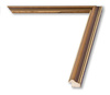 Rama do obrazów, zdjęć oraz plakatów na wymiar LUCA #61. Elegancka klasyczna, drewniana oprawa - kolor orzech złote paski