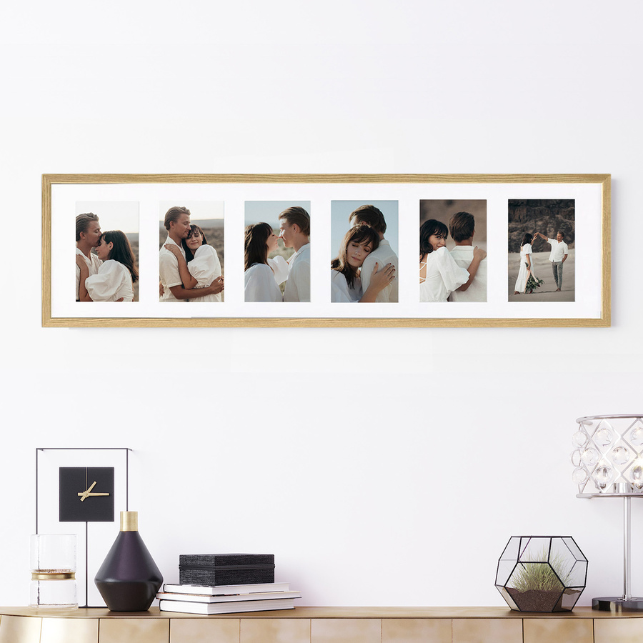 Ramka drewniana galeria passe-partout Natural 20x80 - kolor naturalne drewno